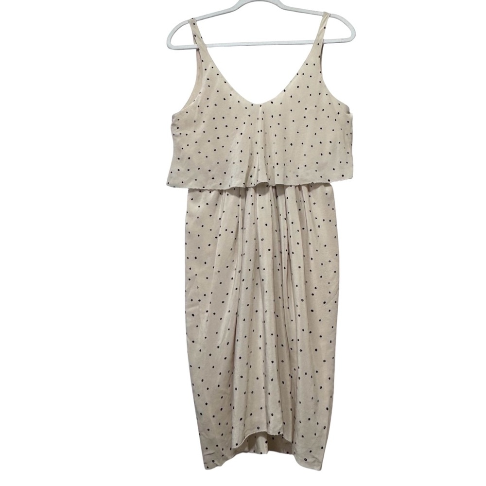Aritzia Talula Babaton Nude Polka Dot Silk Dress Size XS